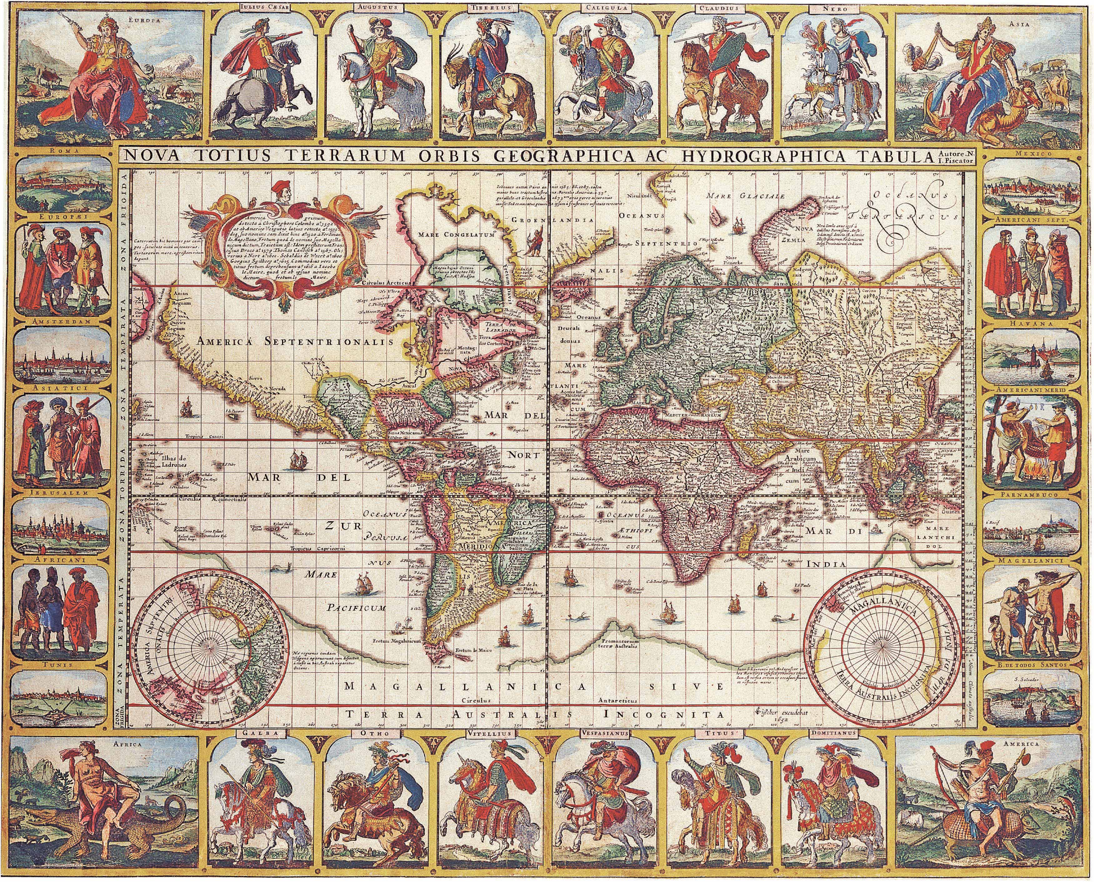 World Historical Map 1652